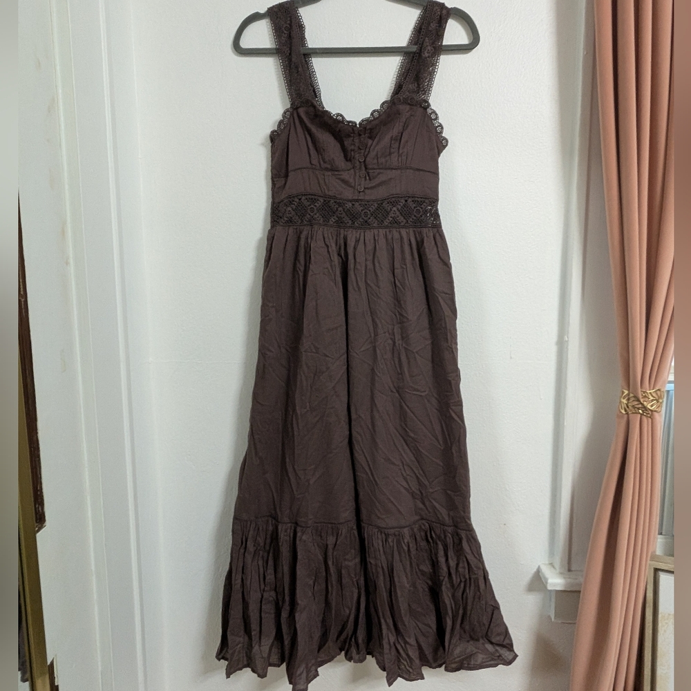 NWT American Eagle Elegant Brown Sleeveless Dress